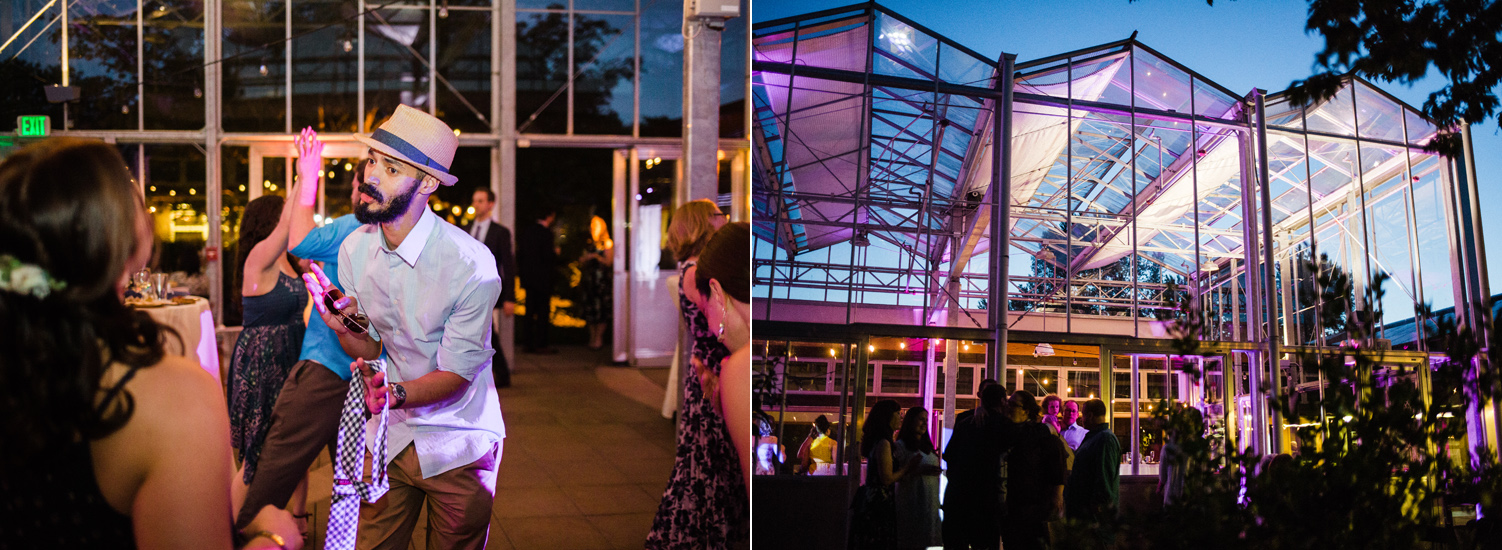 University of Washington Center for Urban Horticulture Wedding Reception in the Greenhouse