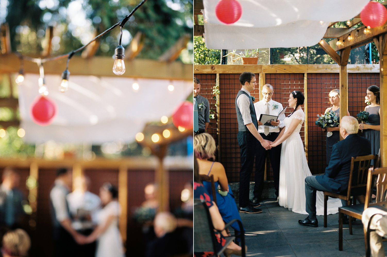 Intimate Backyard Ballard Wedding Ceremony Photography