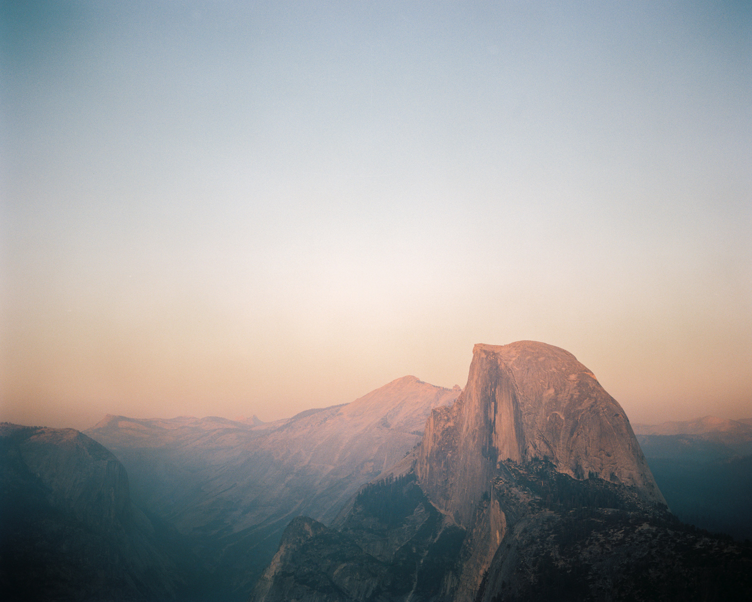 yosemite national park half dome peak from glacier point on fim after sunset.jpg