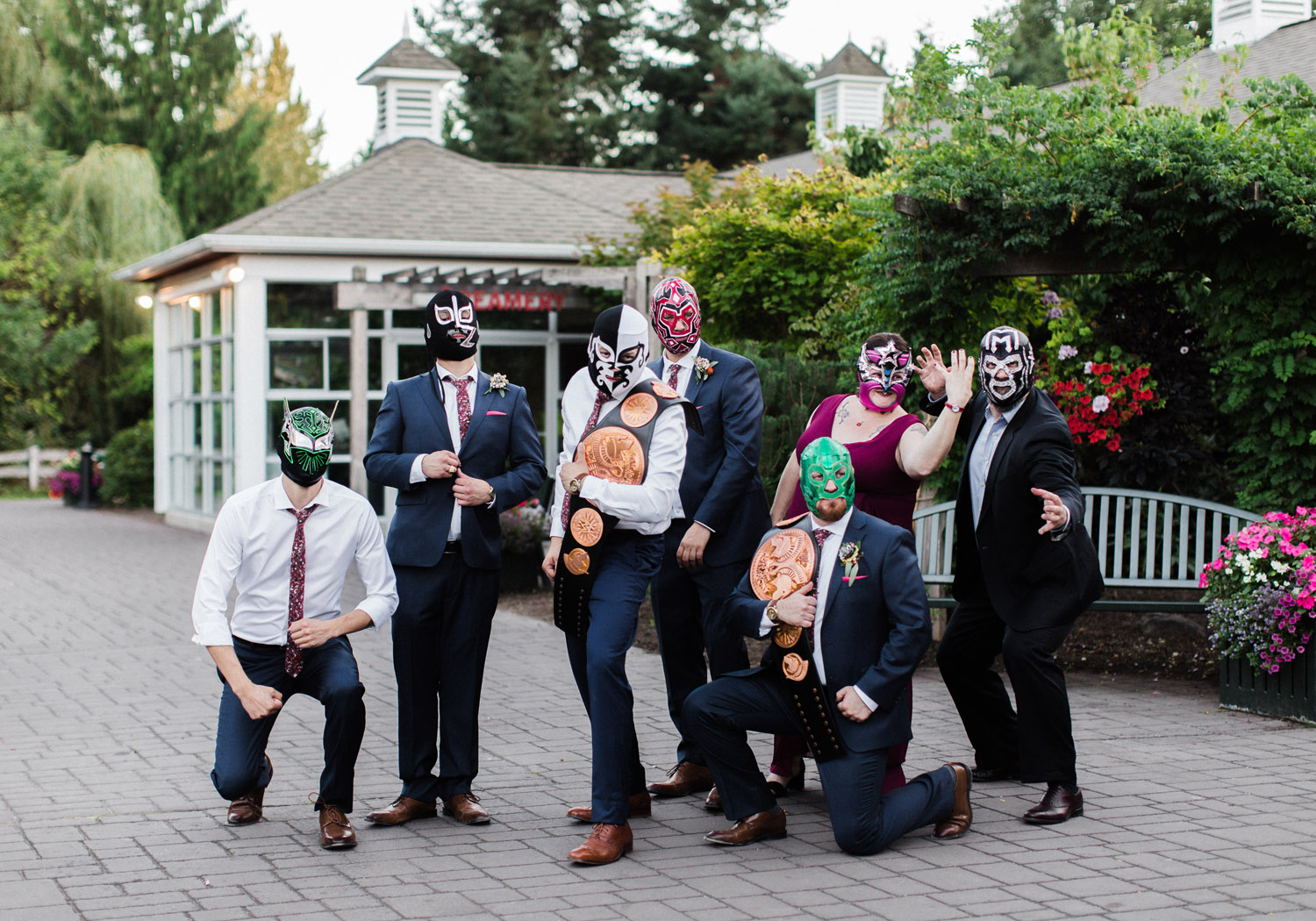 Seattle Wedding Portraits WWE Wrestling Bridal Party Inspiration.jpg