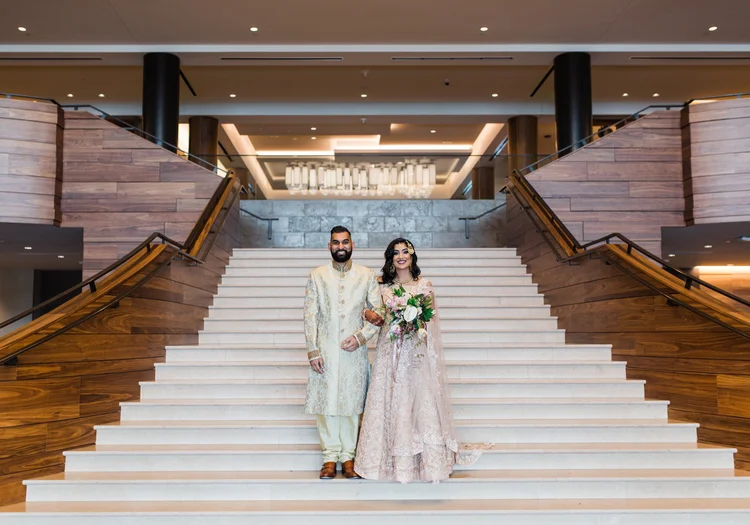 Blush Pink and Gold Indian Wedding Editorial Photography at the Hyatt  Recency on Lake Washington  Alexandra Knight Photography | Seattle Wedding  Photographer