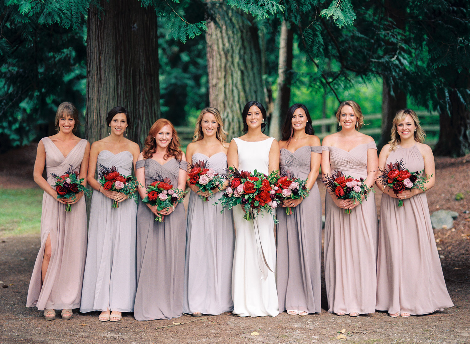 delille cellars blush colored bridal party wedding photography.jpg