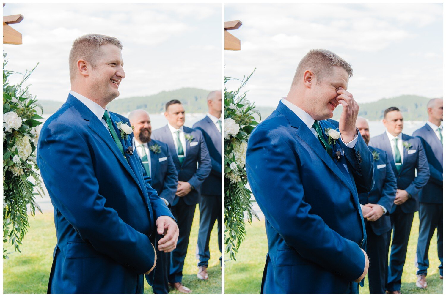 Alderbrook Resort waterfront wedding ceremony photography