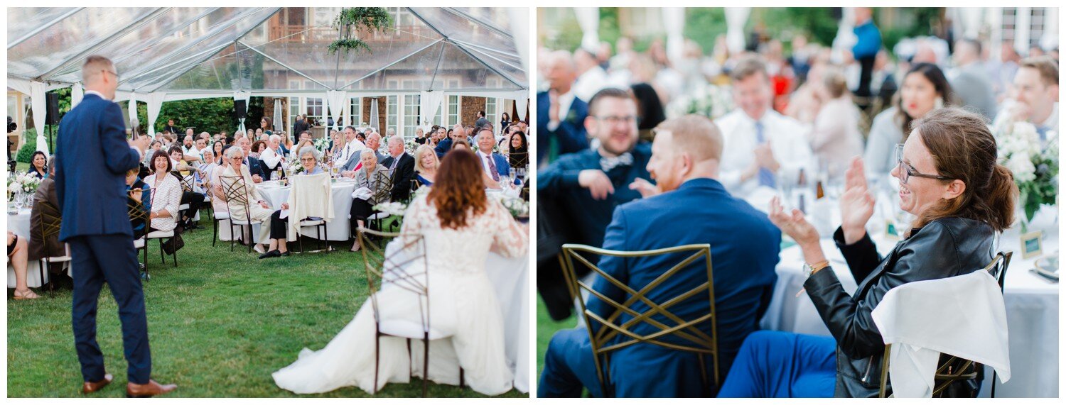 Alderbrook Resort clear tent wedding reception