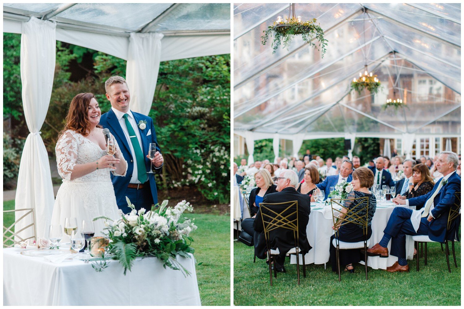 Alderbrook Resort summer wedding reception photography