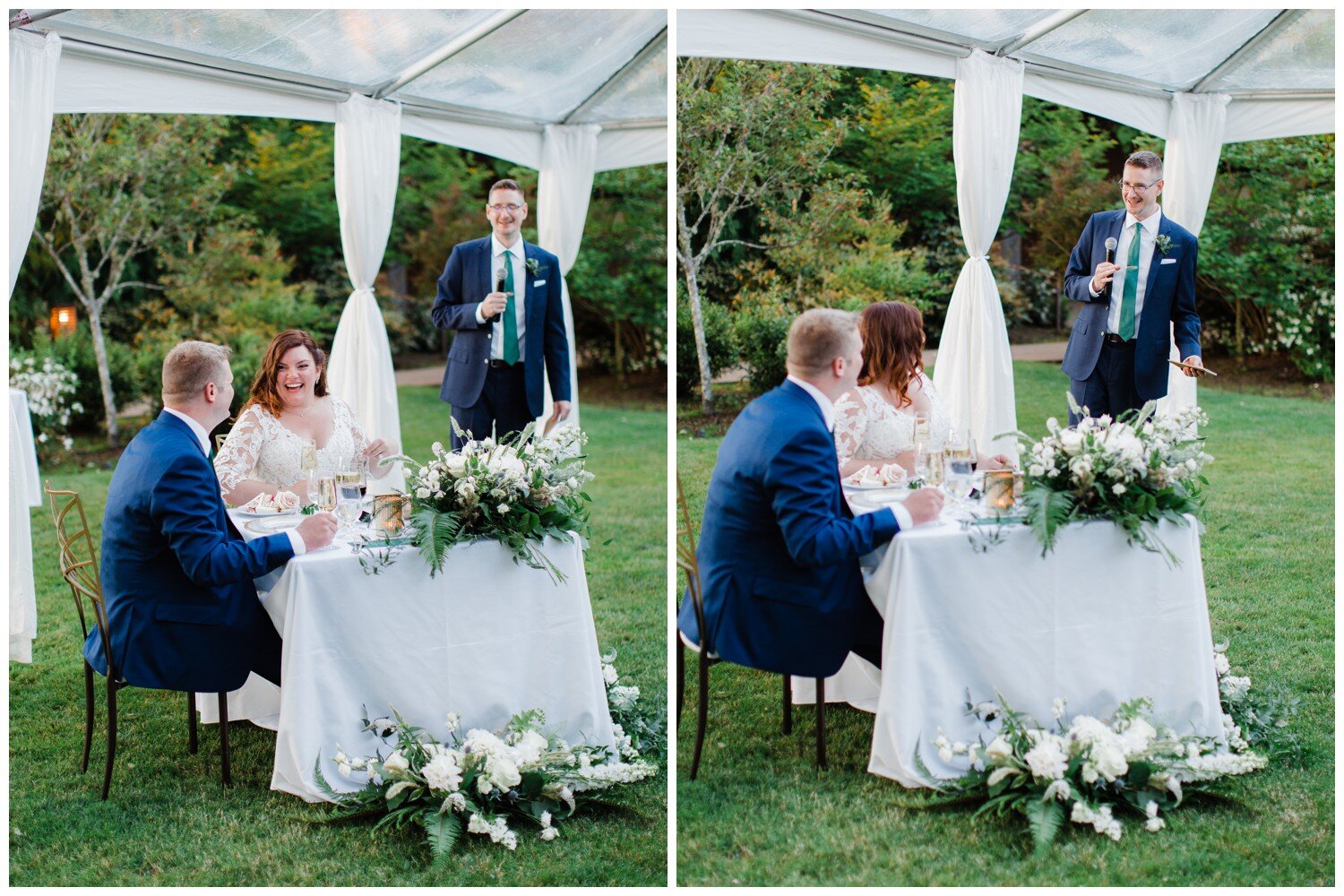 Alderbrook Resort summer wedding reception photography