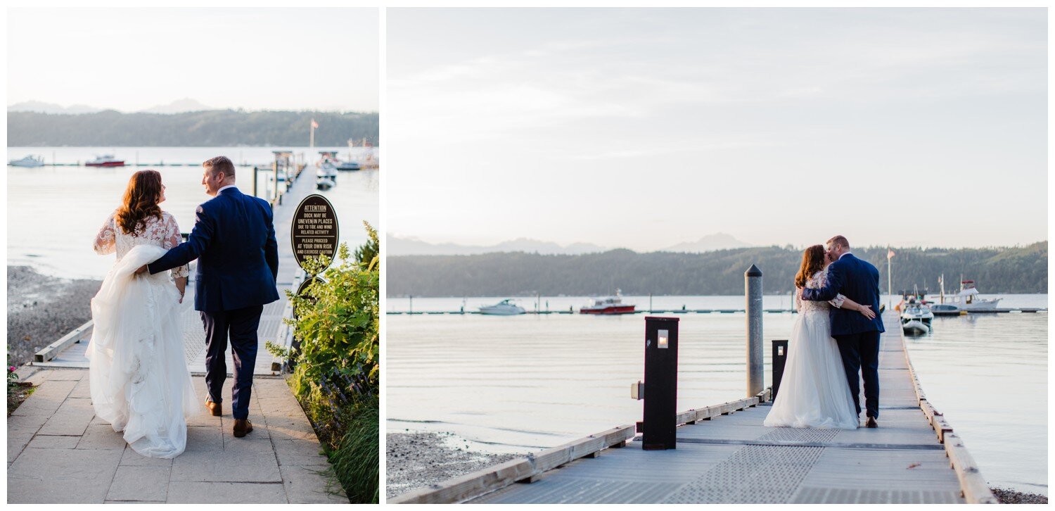 Alderbrook Resort golden hour wedding photography