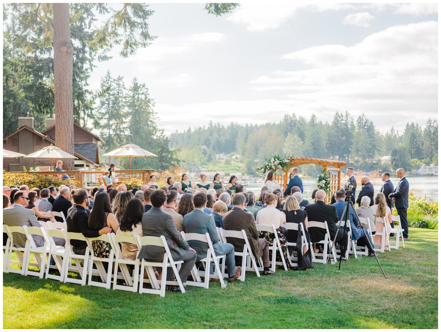 Alderbrook Resort and Spa waterfront wedding ceremony