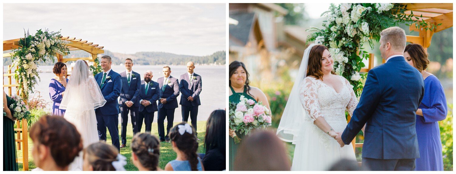 Alderbrook Resort outdoor summertime wedding ceremony