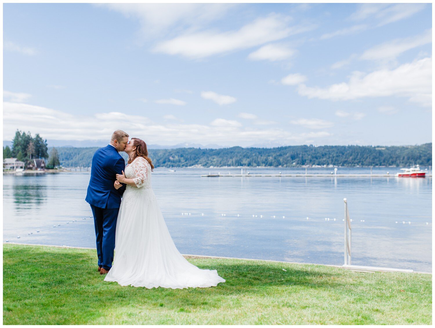 Alderbrook Resort waterside wedding photography