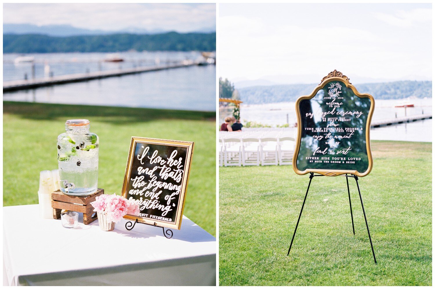 Alderbrook Resort outdoor wedding ceremony 