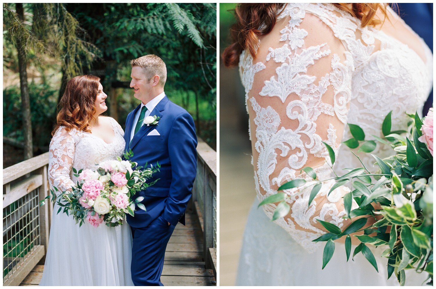 Bride and groom wedding photography at Alderbrook Resort