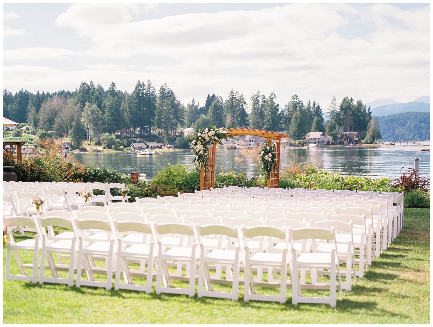 Ceremony at Alderbrook Resort in Union, Washington