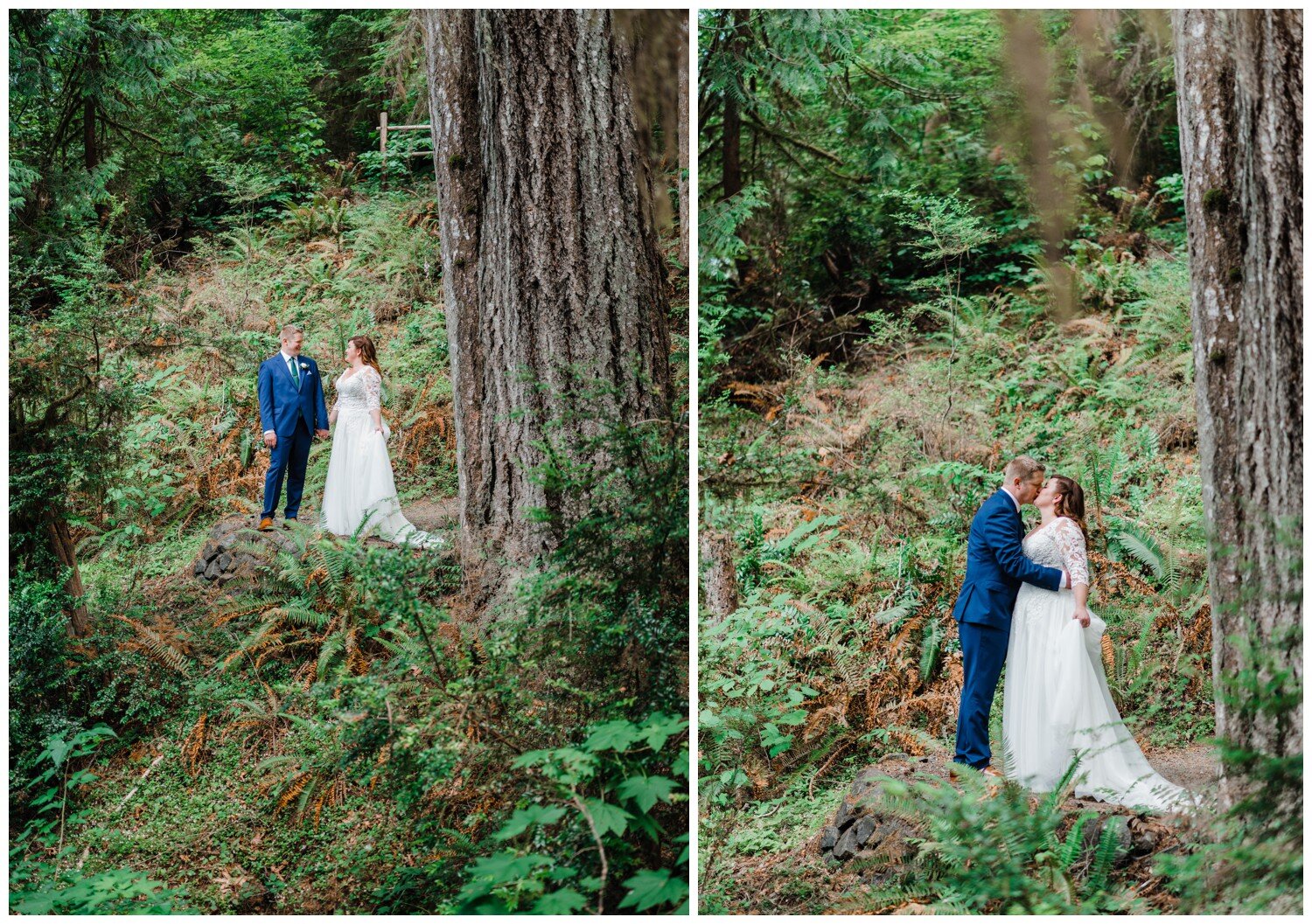 Alderbrook Resort bride and groom wedding portraits