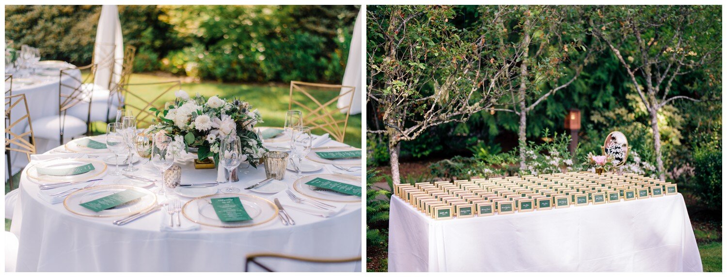 Alderbrook Resort wedding reception detail photography