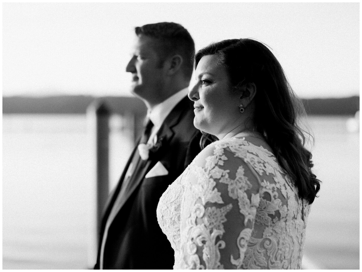 Sunset wedding photography at Alderbrook Resort