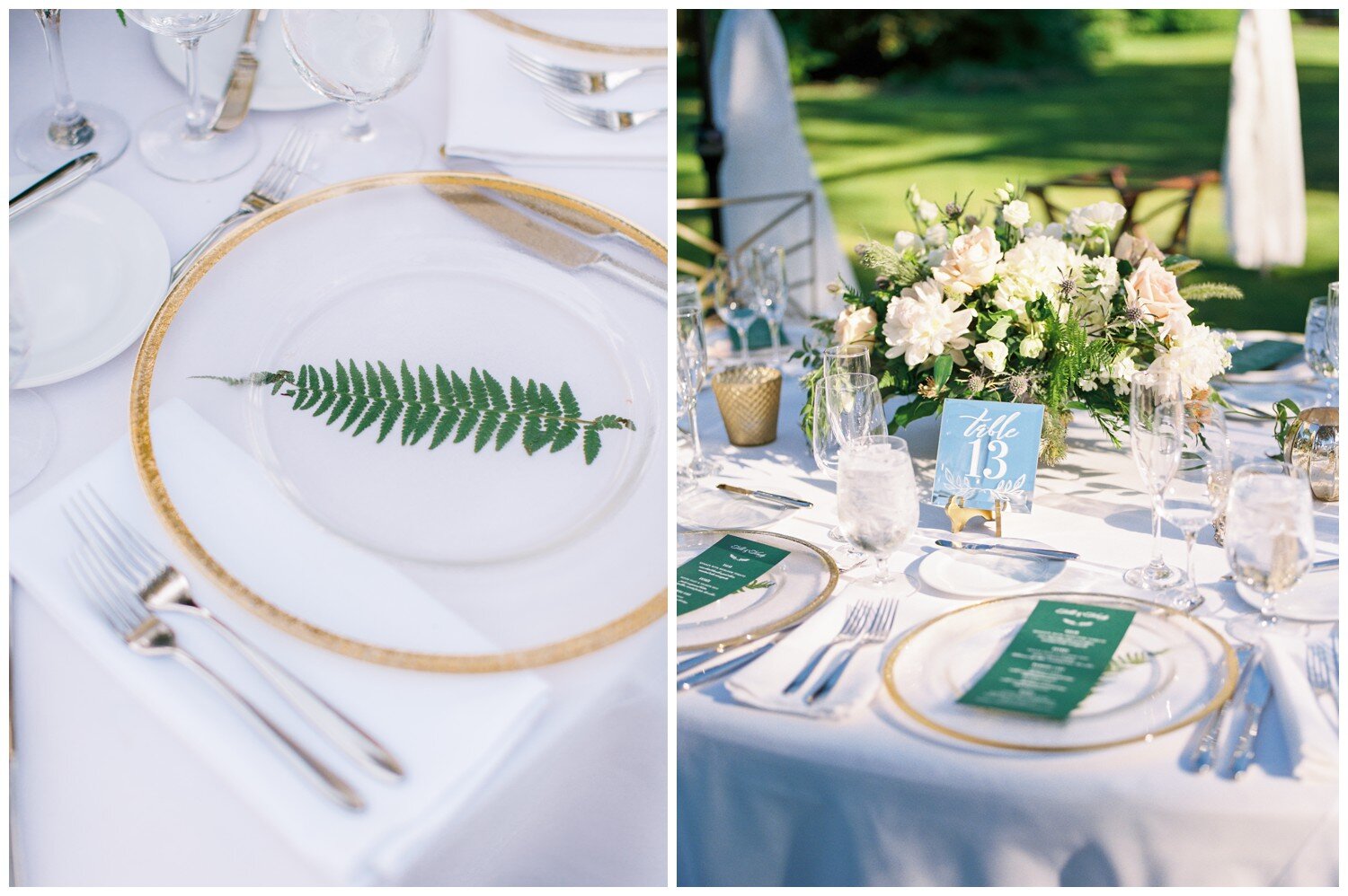 Alderbrook Resort white and green outdoor wedding