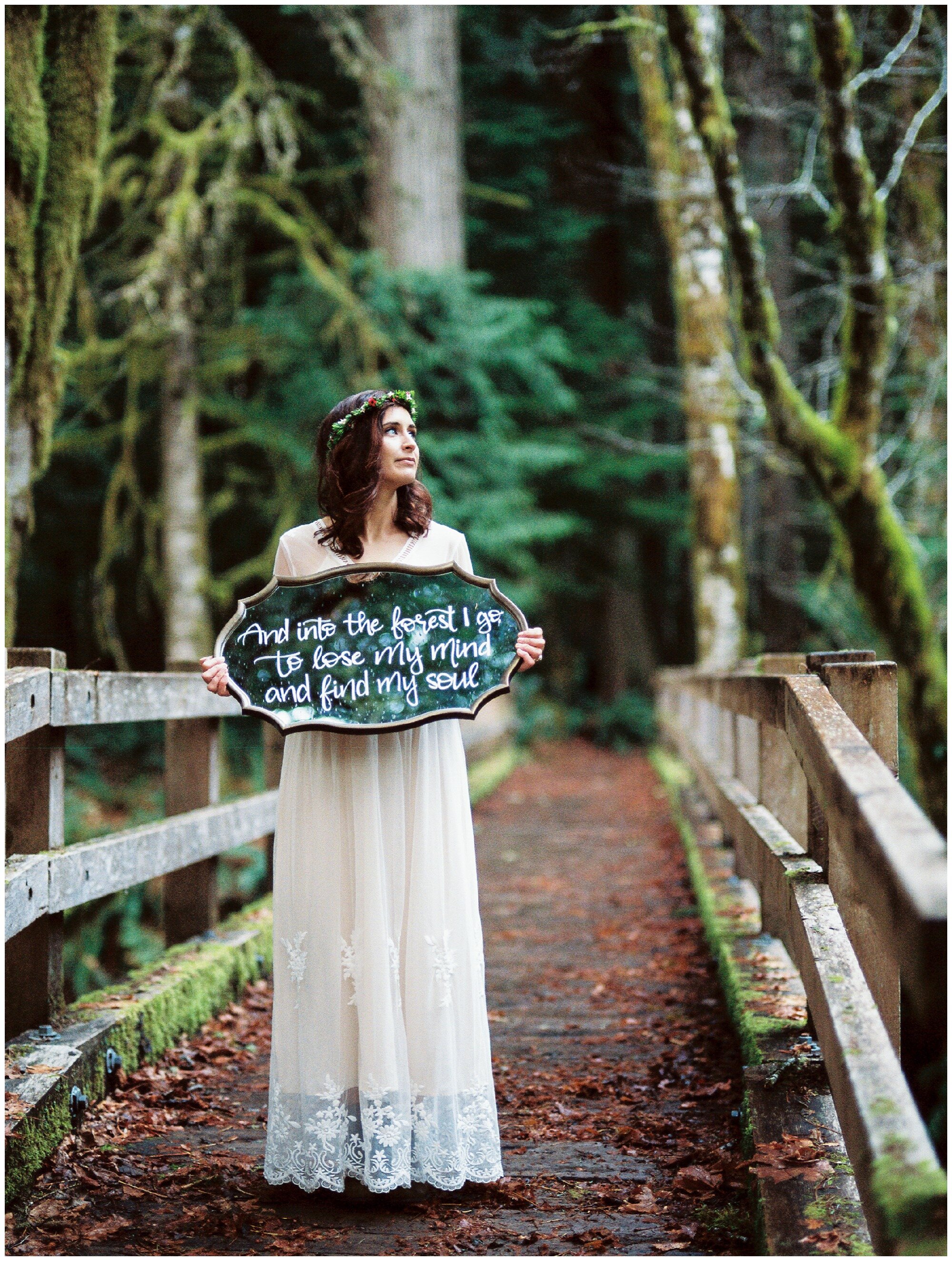 Lake Crescent Lodge wedding with John Muir quotes