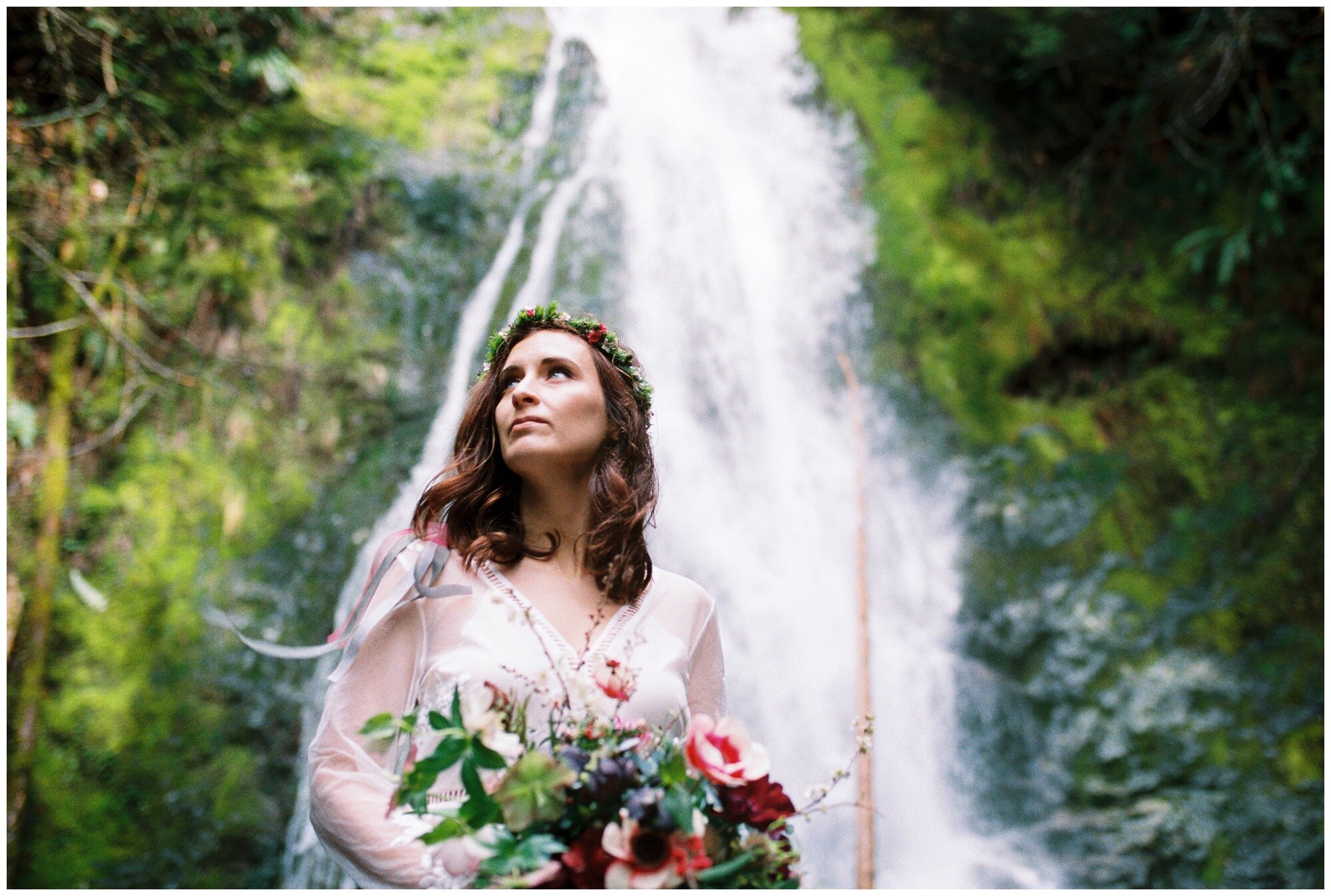 Olympic National Park waterfall elopement wedding photography
