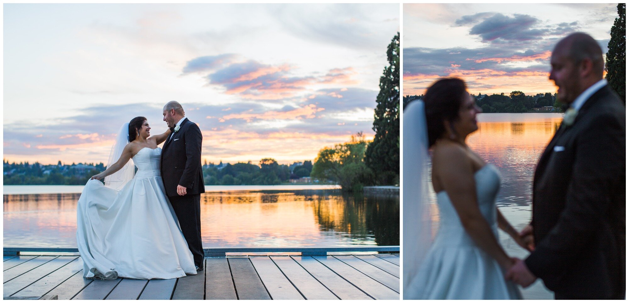 green lake wedding photography at sunset alexandra knight photography.jpg