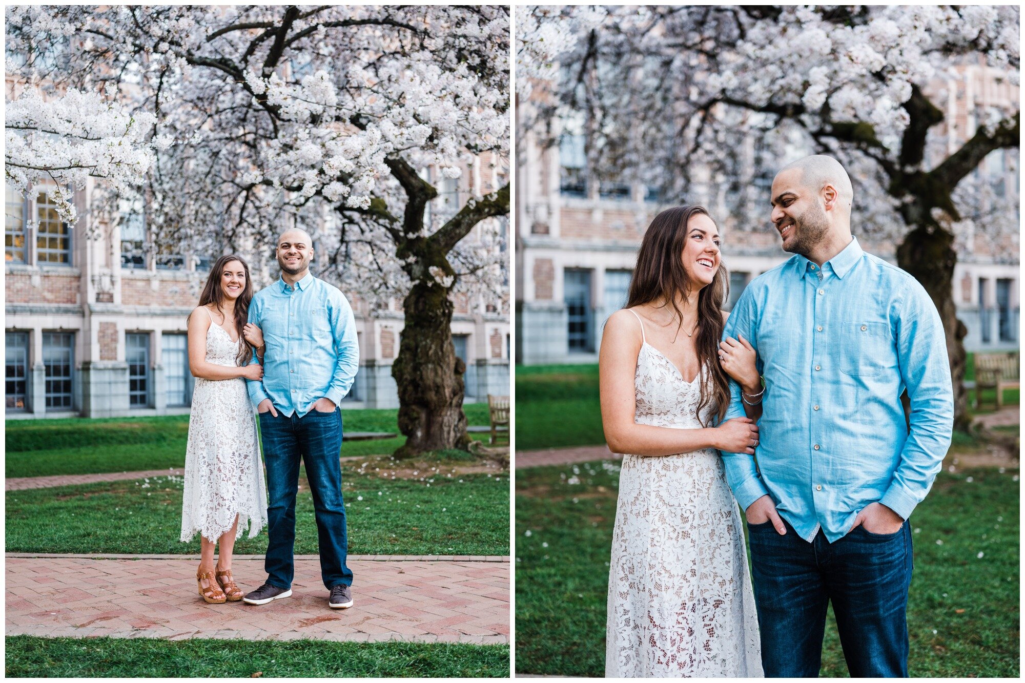 Cherry Blossom Engagement Photography at University of Washington