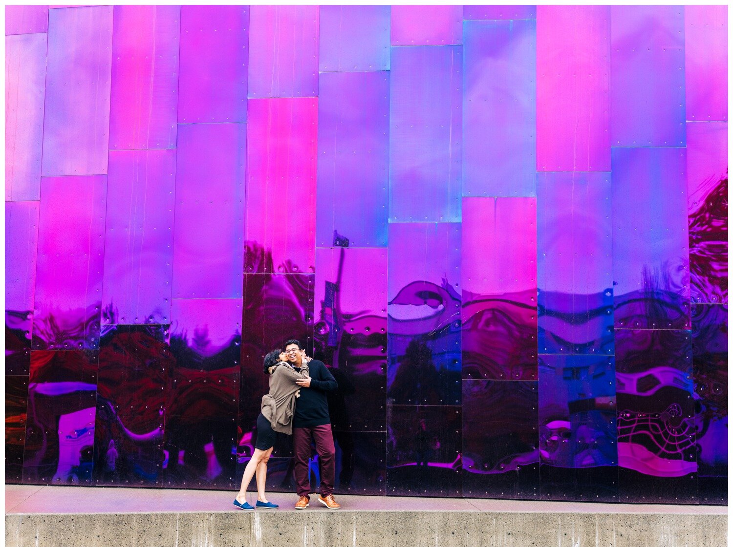 Downtown Seattle Candid Family Portrait Photography