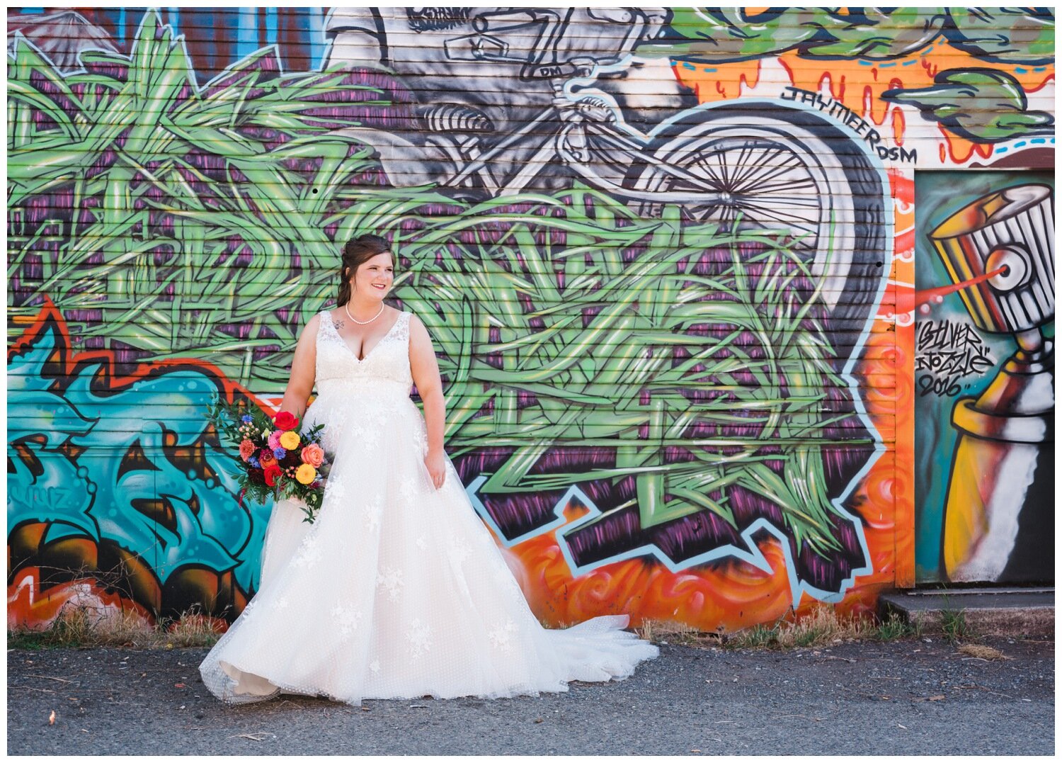 Colorful Bridal Portrait Photography in Georgetown Seattle