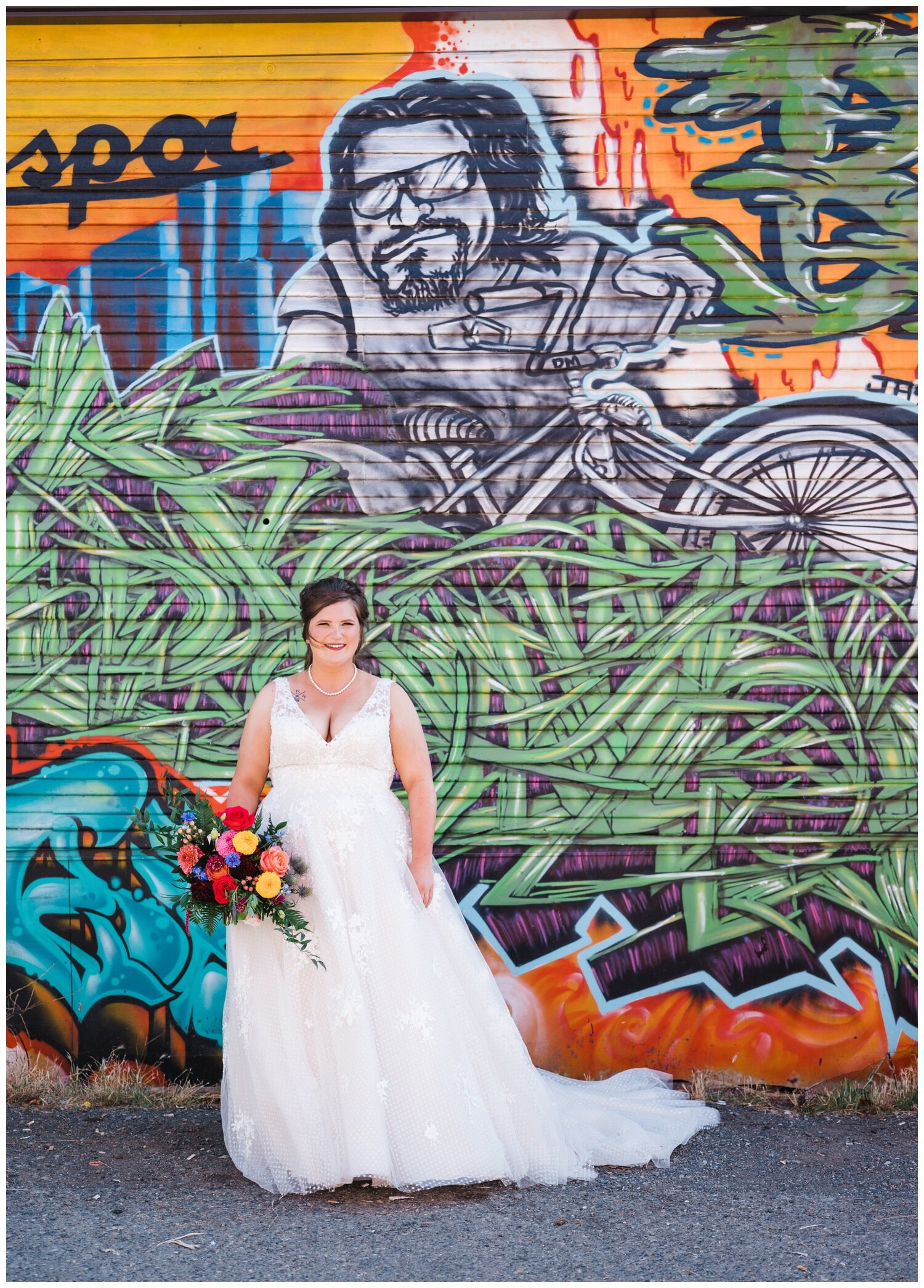 Colorful Bridal Portrait Photography in Georgetown Seattle