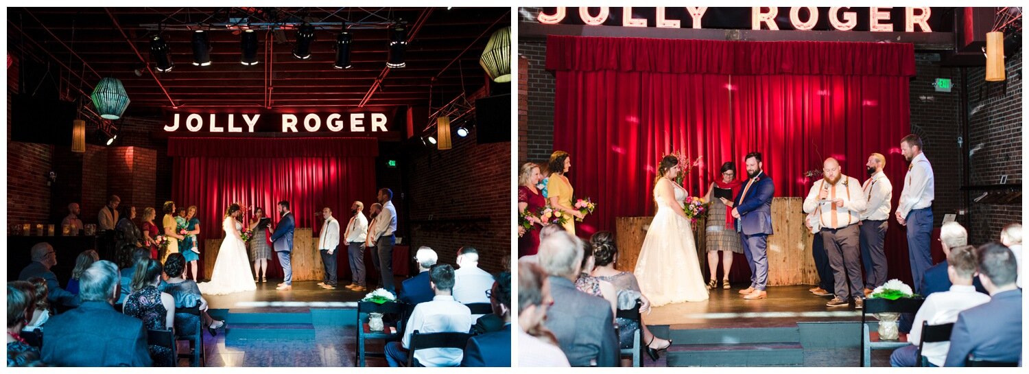 Indoor Wedding Ceremony Photography at Georgetown Ballroom in Seattle