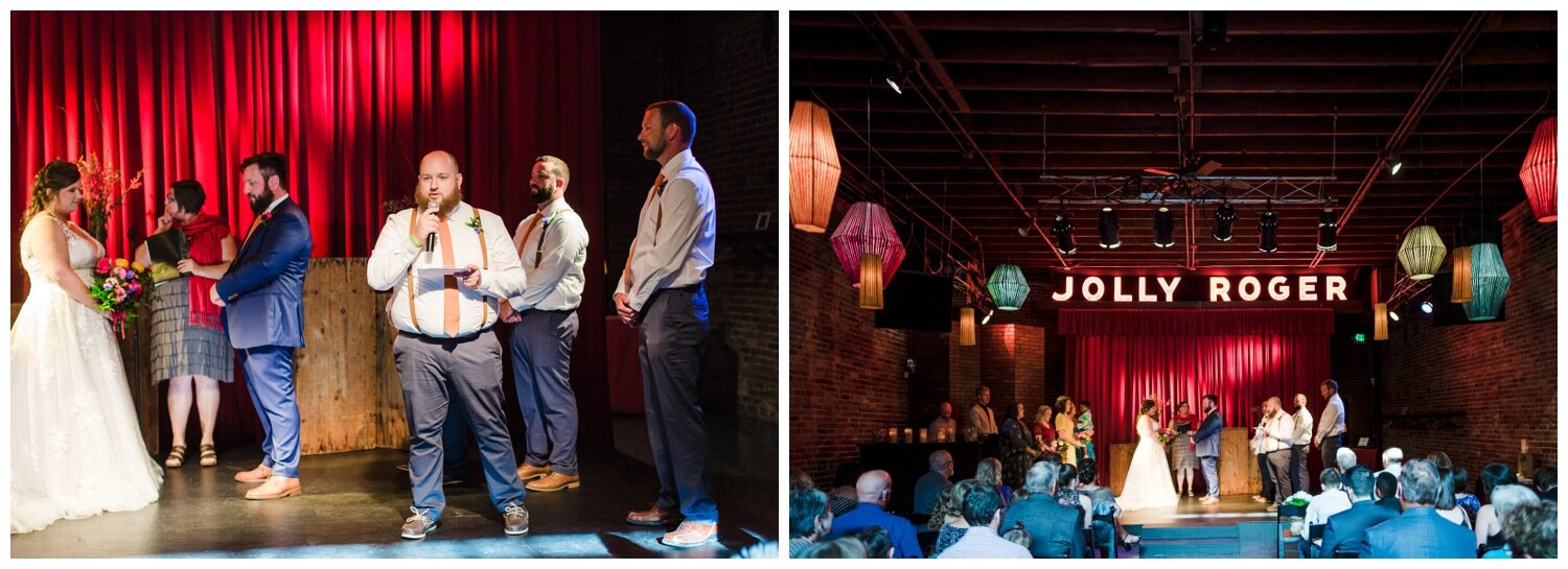Indoor Wedding Ceremony Photography at Georgetown Ballroom in Seattle
