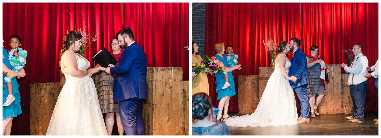 Indoor Wedding Ceremony Photography at Georgetown Ballroom in Seattle