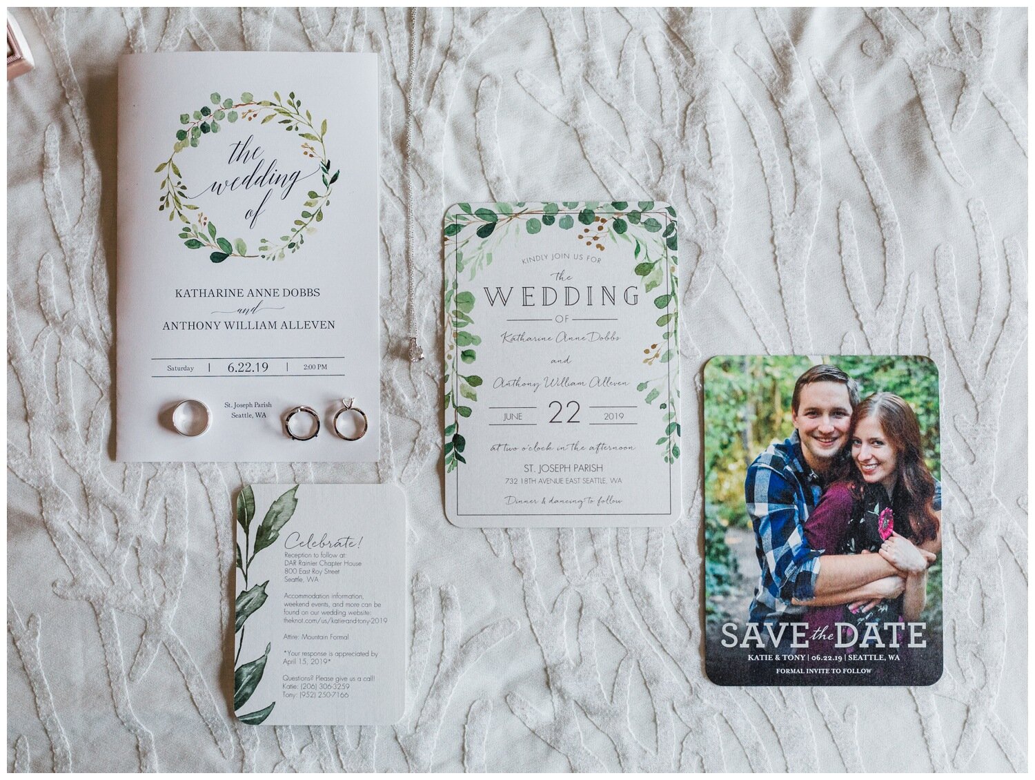 Seattle Wedding Invitation Photography