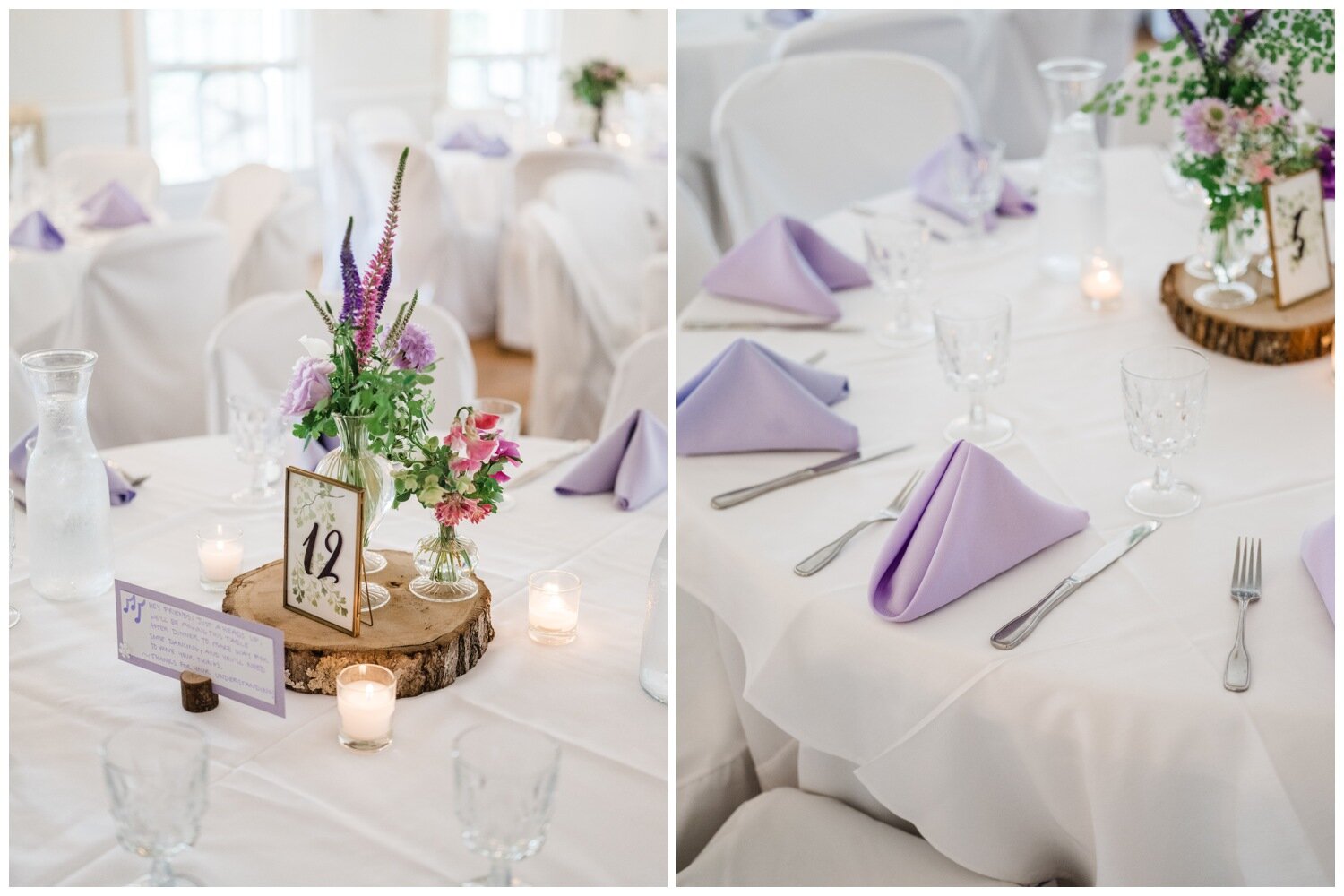 Rainier Chapter House Wedding Floral Table Centerpieces