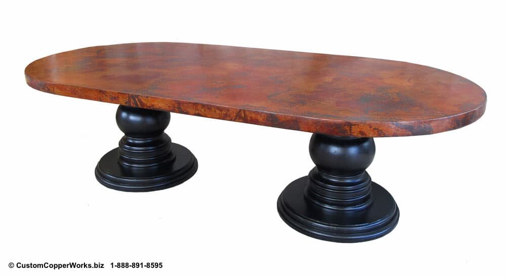 82a-Oaxaca-Hammered-Oval-Copper-Top-Dining-Table-Double-Wood-Pedestal-Base-1.jpg