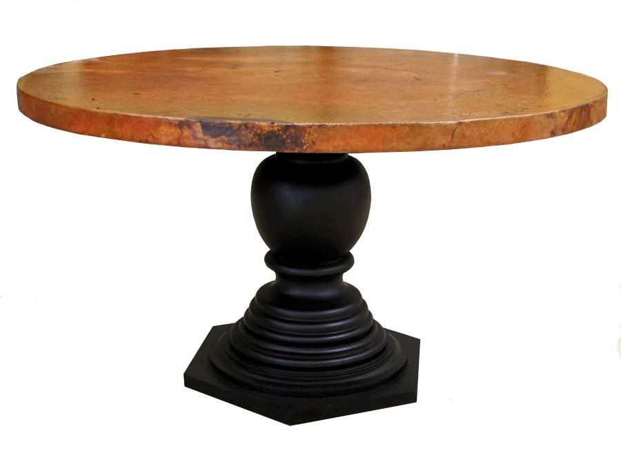35a--Round-copper-top-dining-table-pedestal-wood-base.jpg