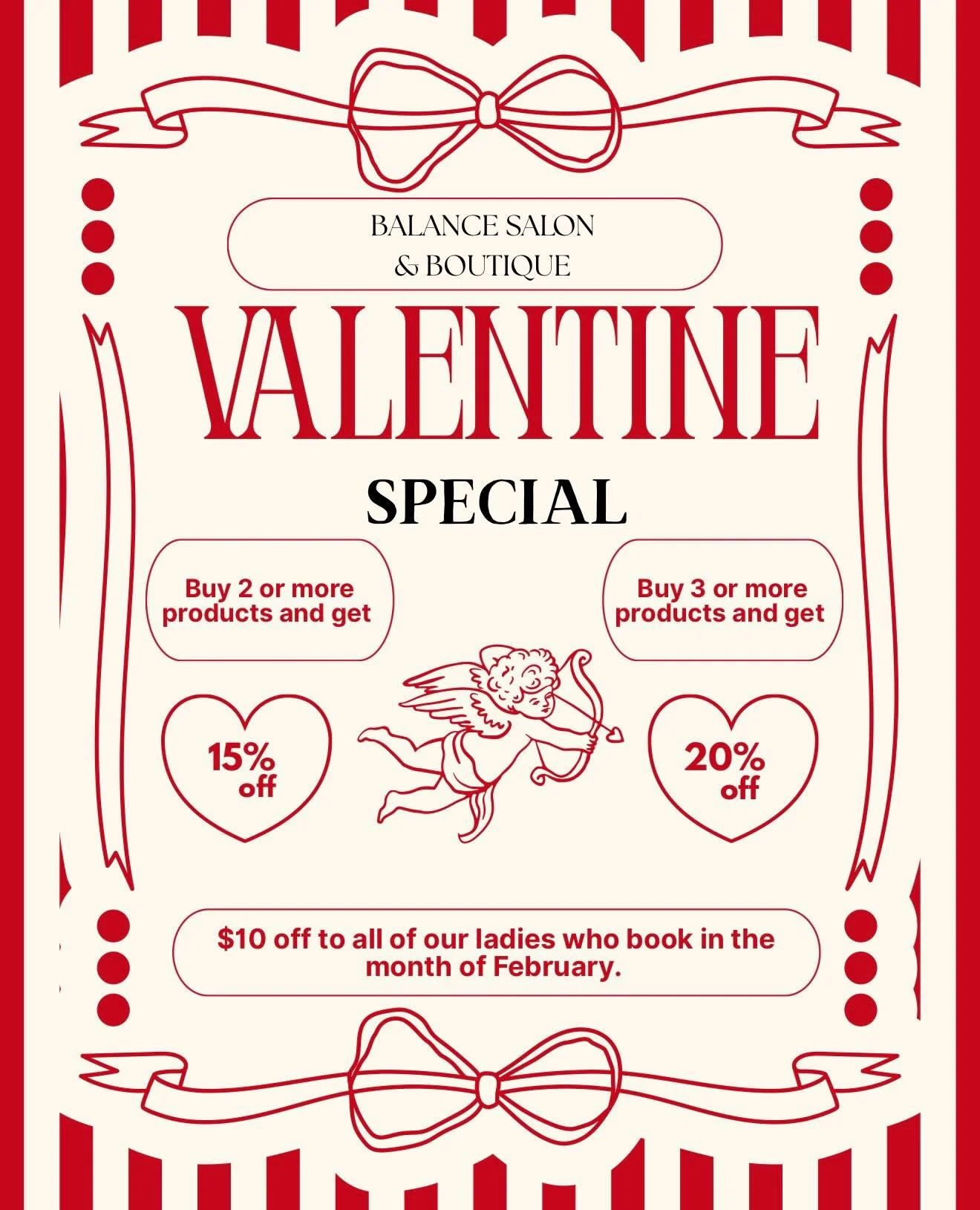 Valentine&rsquo;s Day isn&rsquo;t just about romance &mdash; it&rsquo;s about slowing down, being poured into, and letting yourself be cared for. 💗

We&rsquo;re opening our doors to the women who do it all, hold it all, and rarely take a moment just