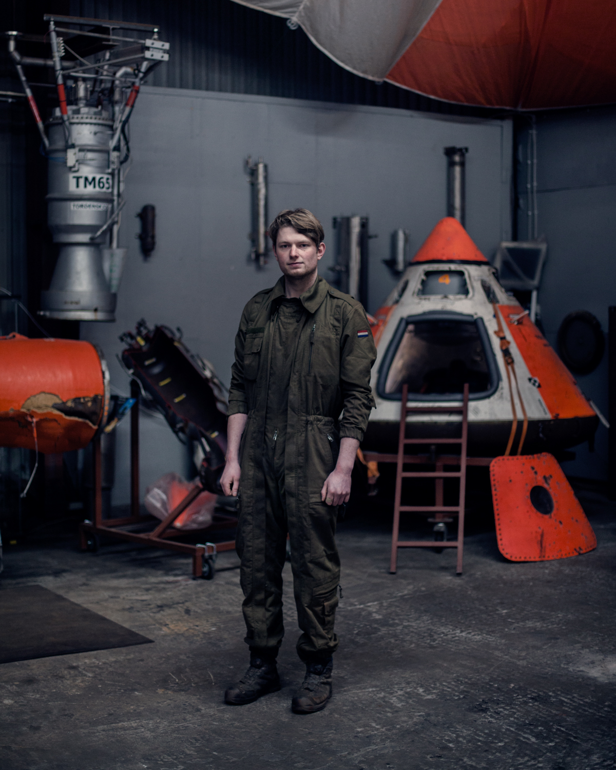  Jop Nijenhuis, rocket engineer at Copenhagen Suborbitals. Refshaleøen, Copenhagen, 2018.  Project Statement  