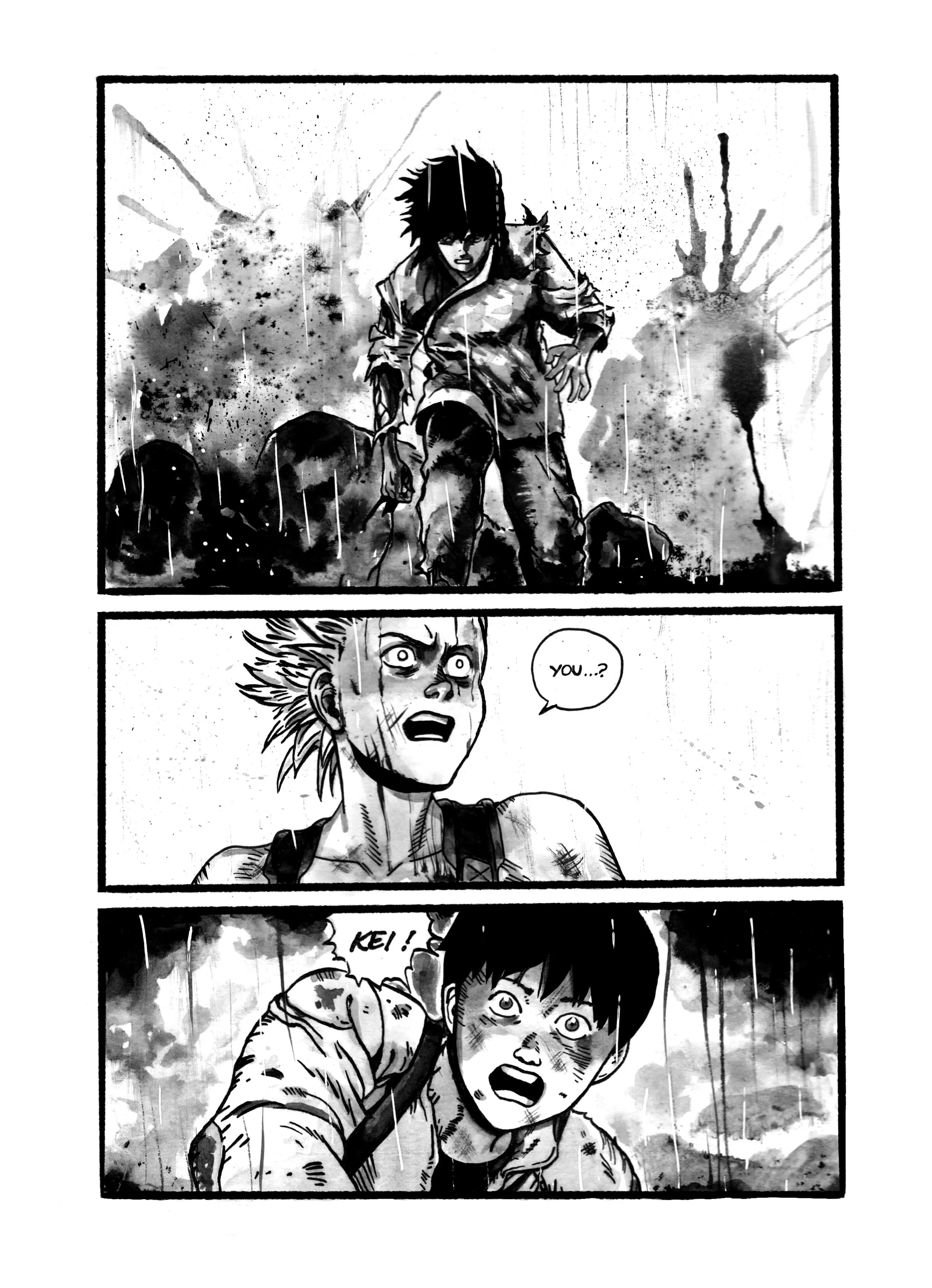 Akira Bluelines $150 11x17 ink on paper