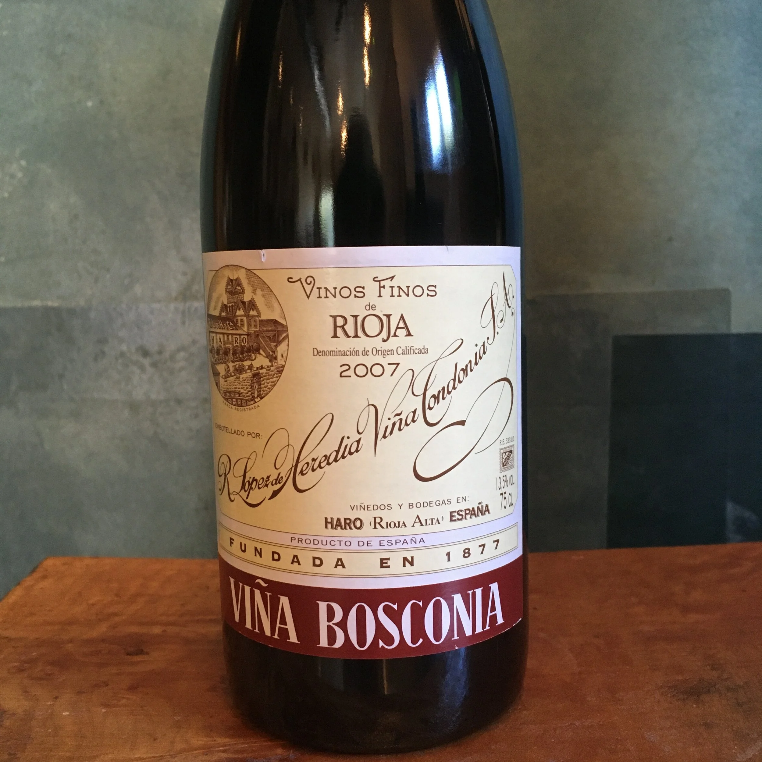 2007 R. Lopez de Heredia, "Bosconia," Rioja Reserva 