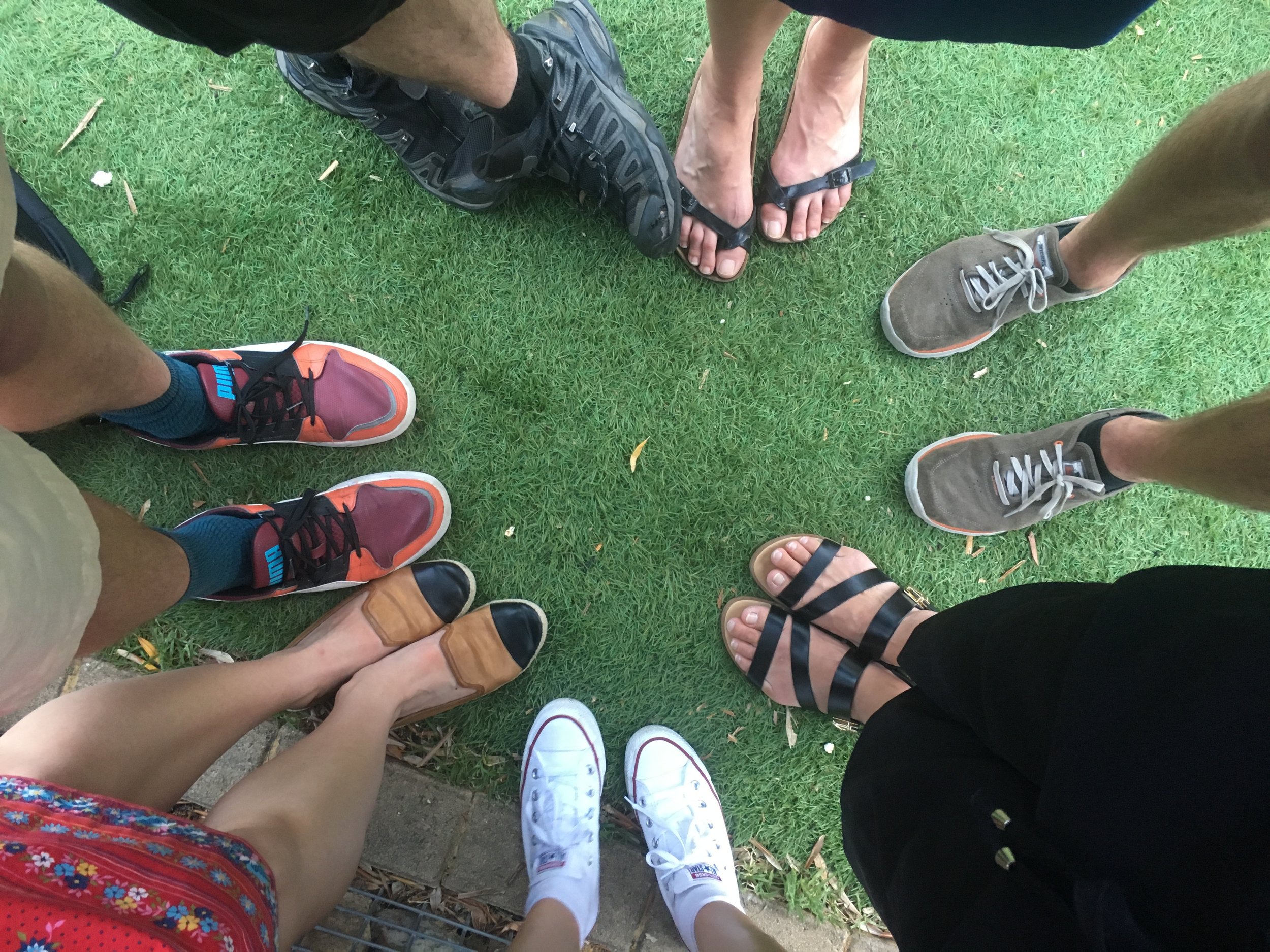 Our feet on the Friday after we'd finished our last improv... we were getting drunk at a beer garden, doing our fabulous moves we'd learnt during the workshop in front of the non-dancers of the crowd. Love an audience. 