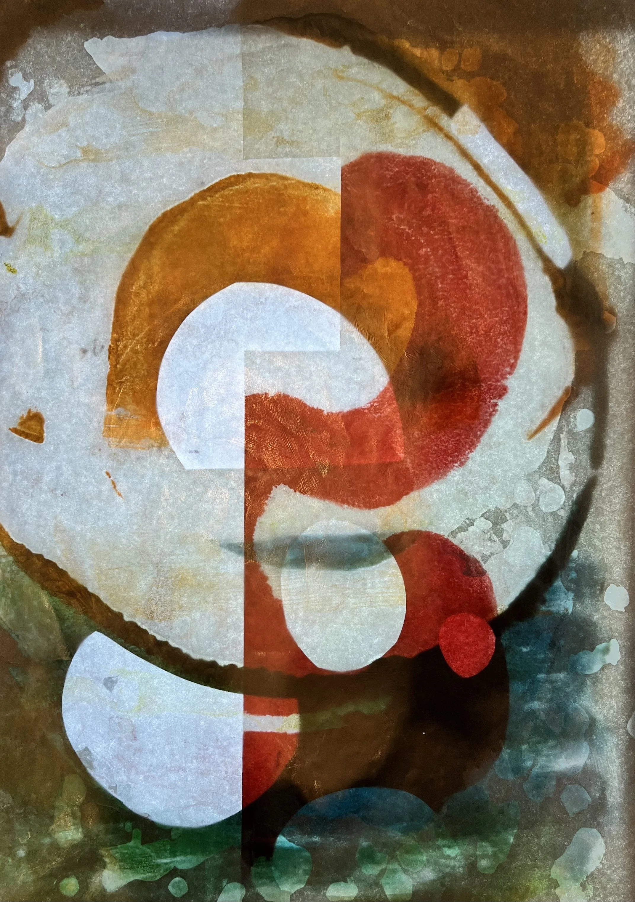  22’ x 28’ Illuminated encaustic monoprint 