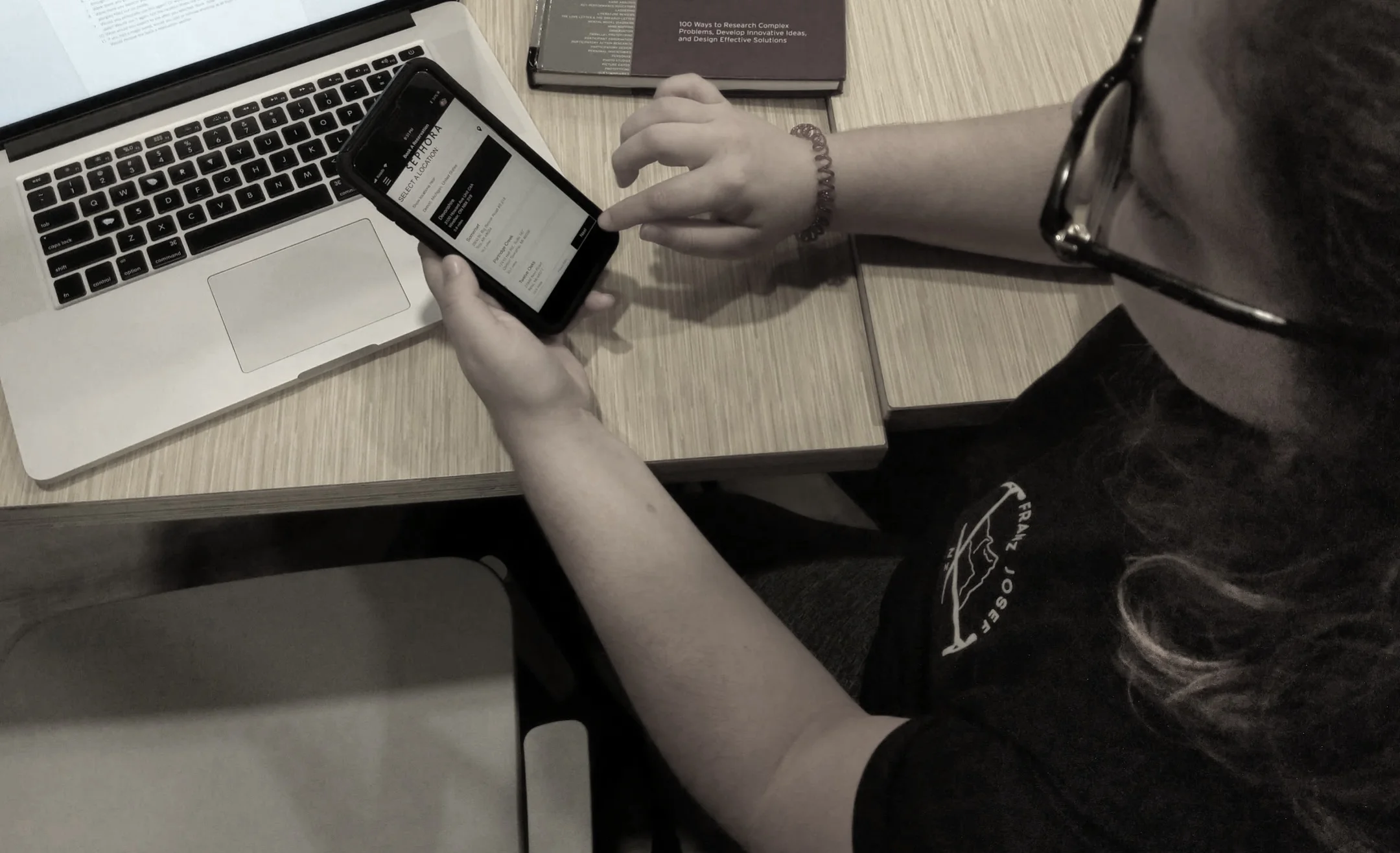 Usability testing conducted on booking a makeover appointment on the app
