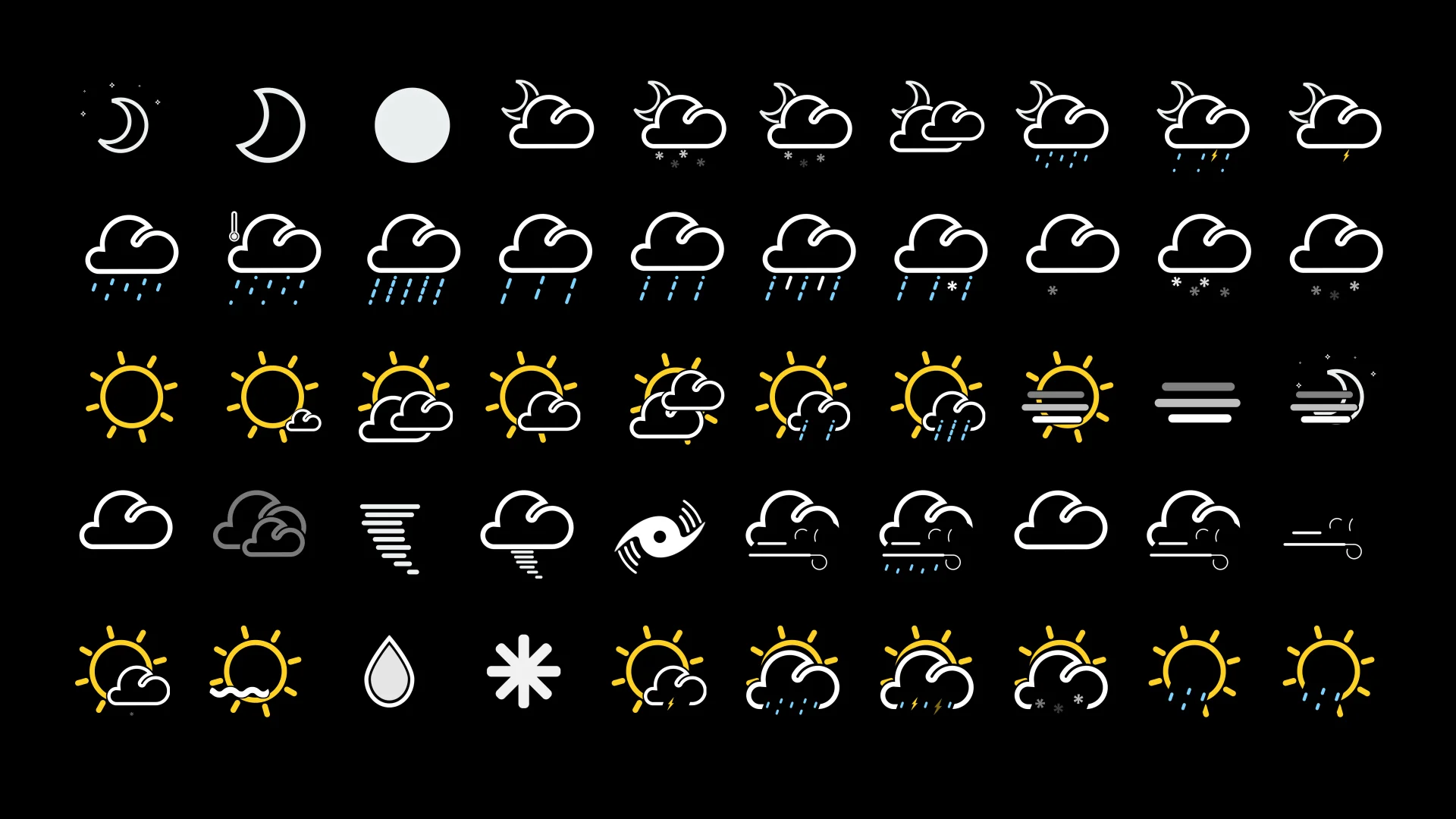 I was solely responsible for designing the iconography that was native for the WSI weather package, Used in the LIM4 news package.