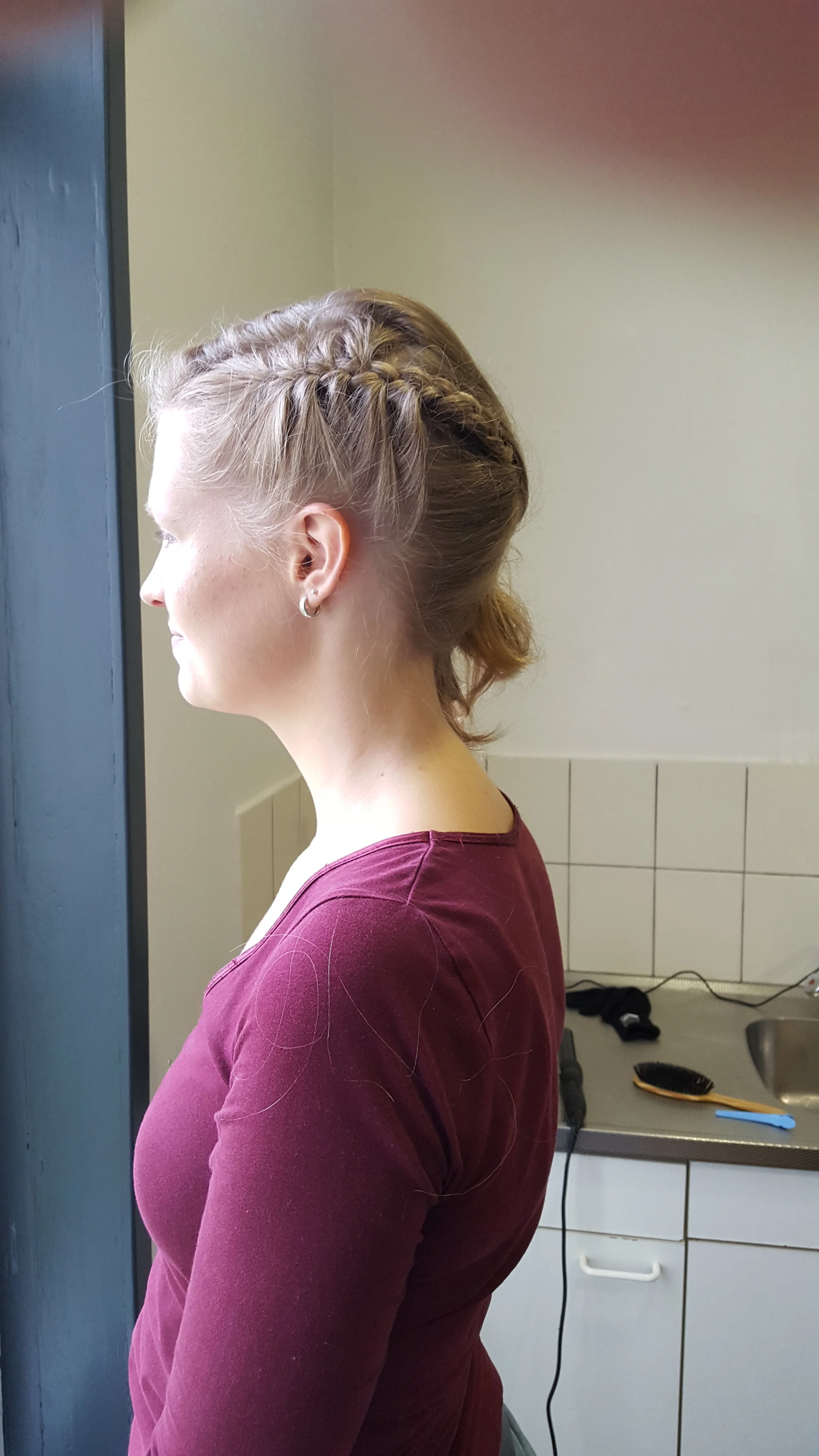 invlechten bruidsmeisje