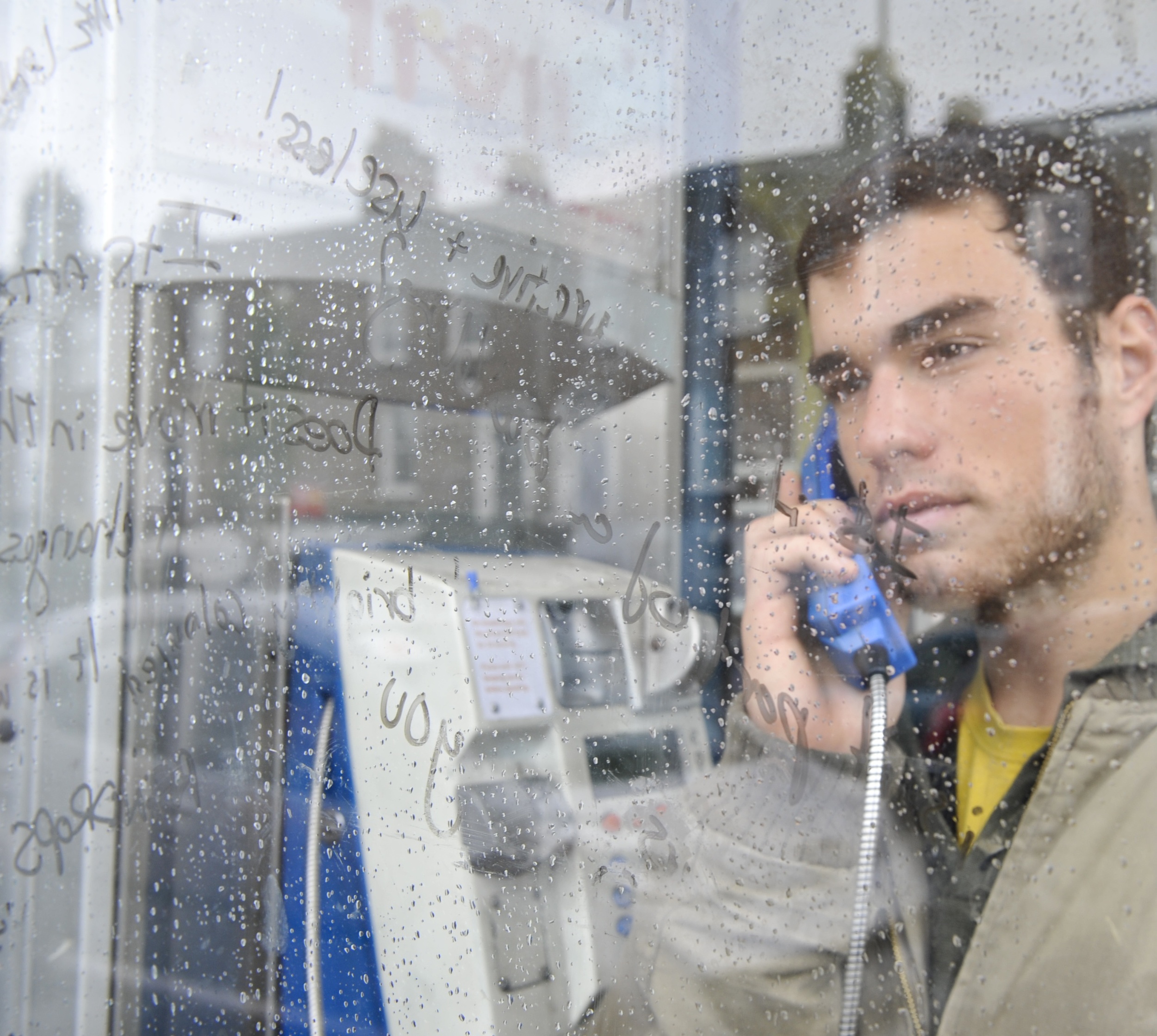 James Ó hAodha: observing and being observed. 'Coming to Terms' was a site-specific piece on Ranelagh High Street. Image courtesy Andreas Kindler.