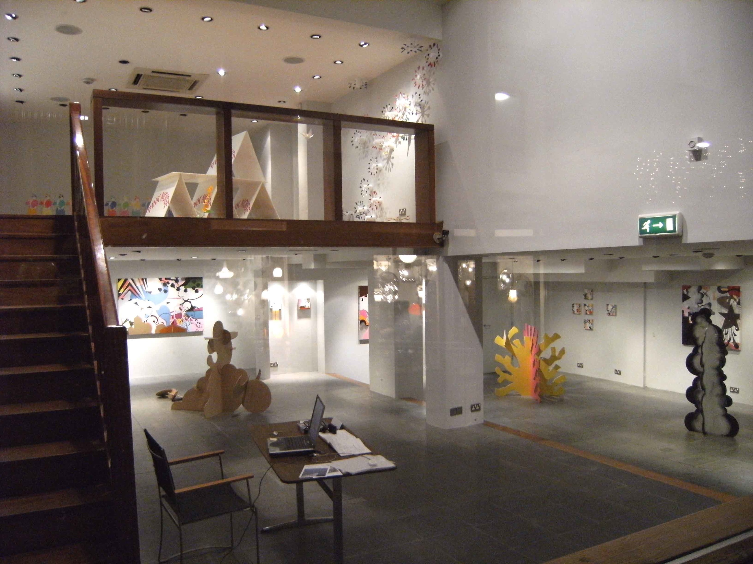 Stone Gallery offsite exhibition in Temple Bar, Dublin: Pink Noise with work by Hugh MCarthy and Danny Greaney, 2008