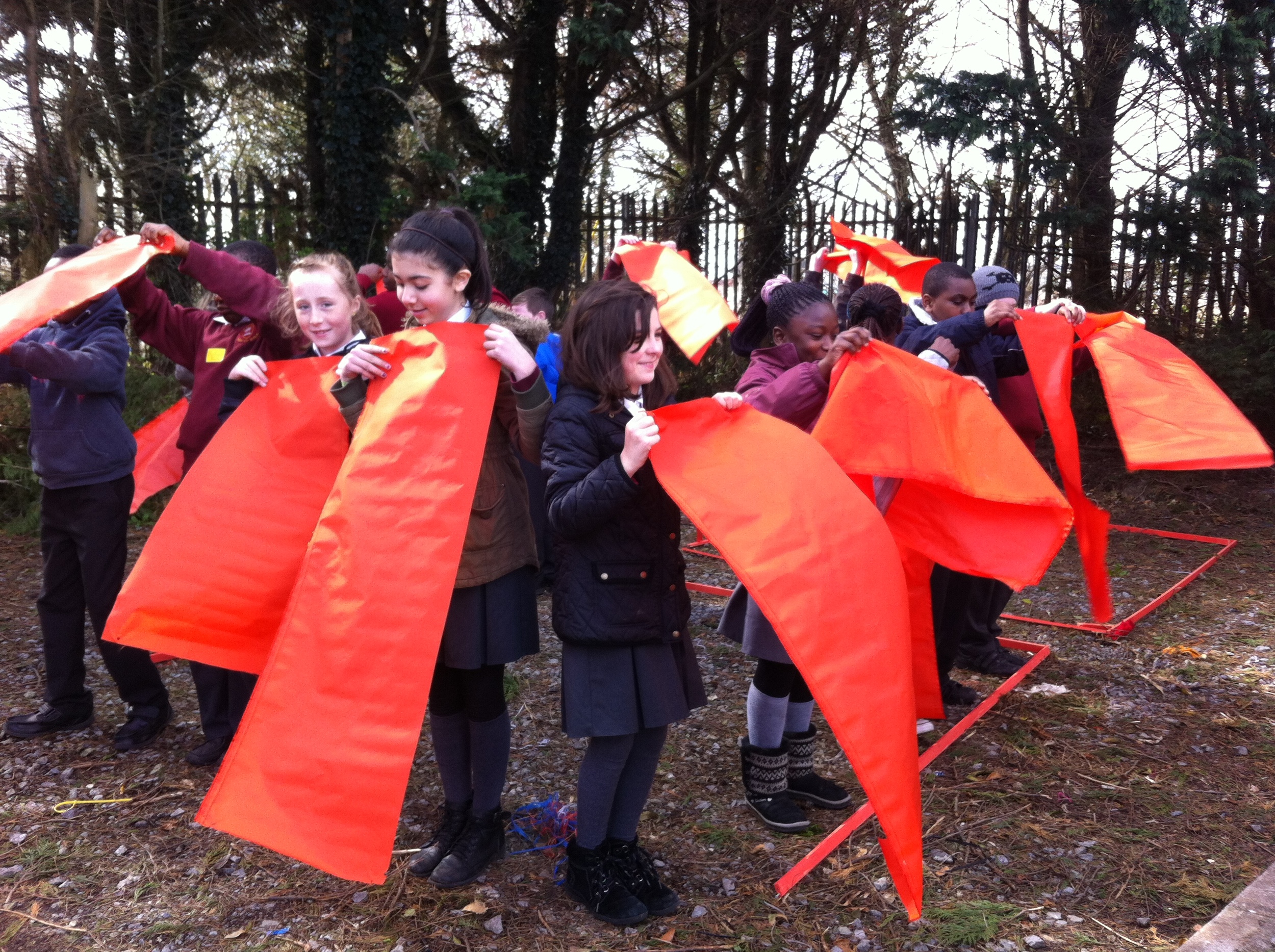  Rhona discussed art as a happening and the children collaborated on a performance work involving the sudden occurrence of ‘orange'.&nbsp;&nbsp;    