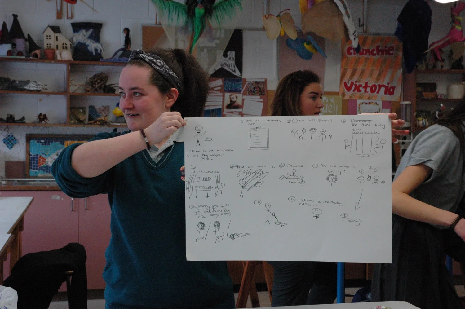  Students and Clodagh used story-boarding, musical composition, choreography, special effects, prop-building and performance to create an impressive drama 