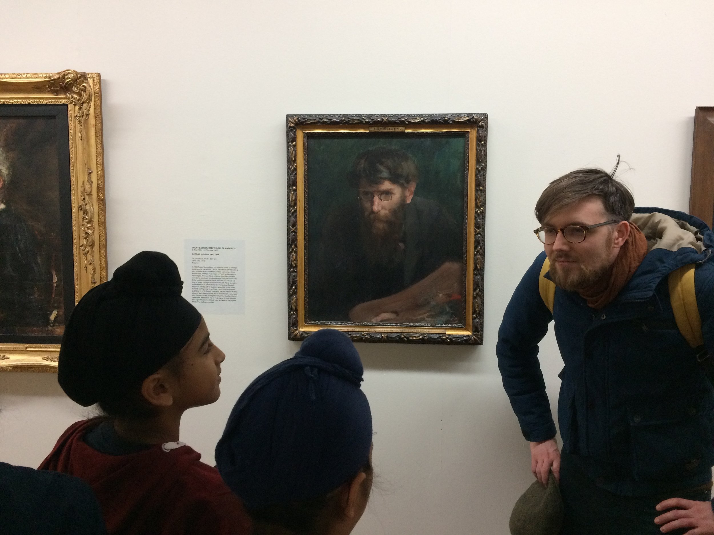The children discovered a painting that looked just like James...