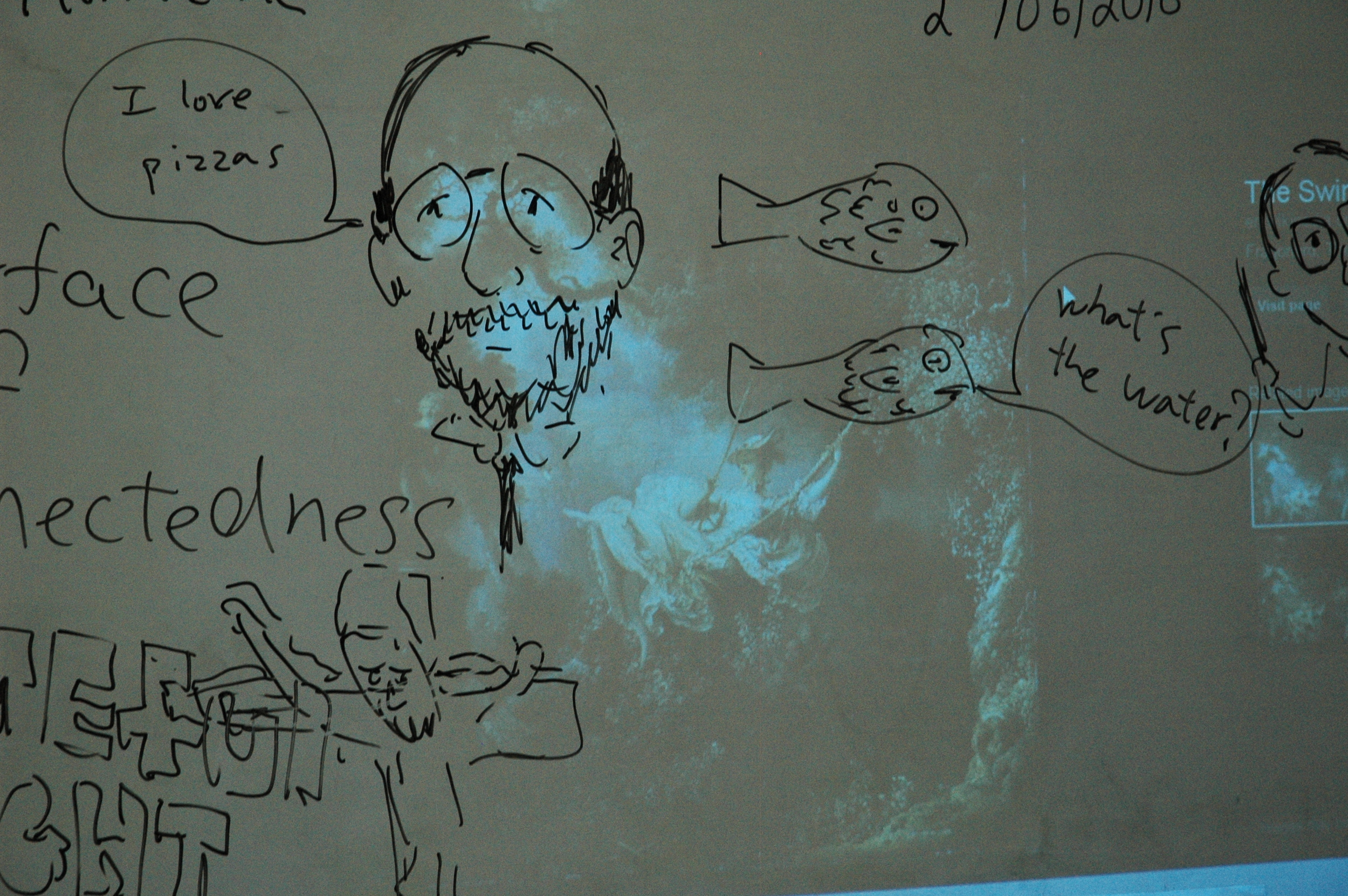 The children and Atsushi discussed the contrasting elements of Rococco and Baroque in the film Frozen. 